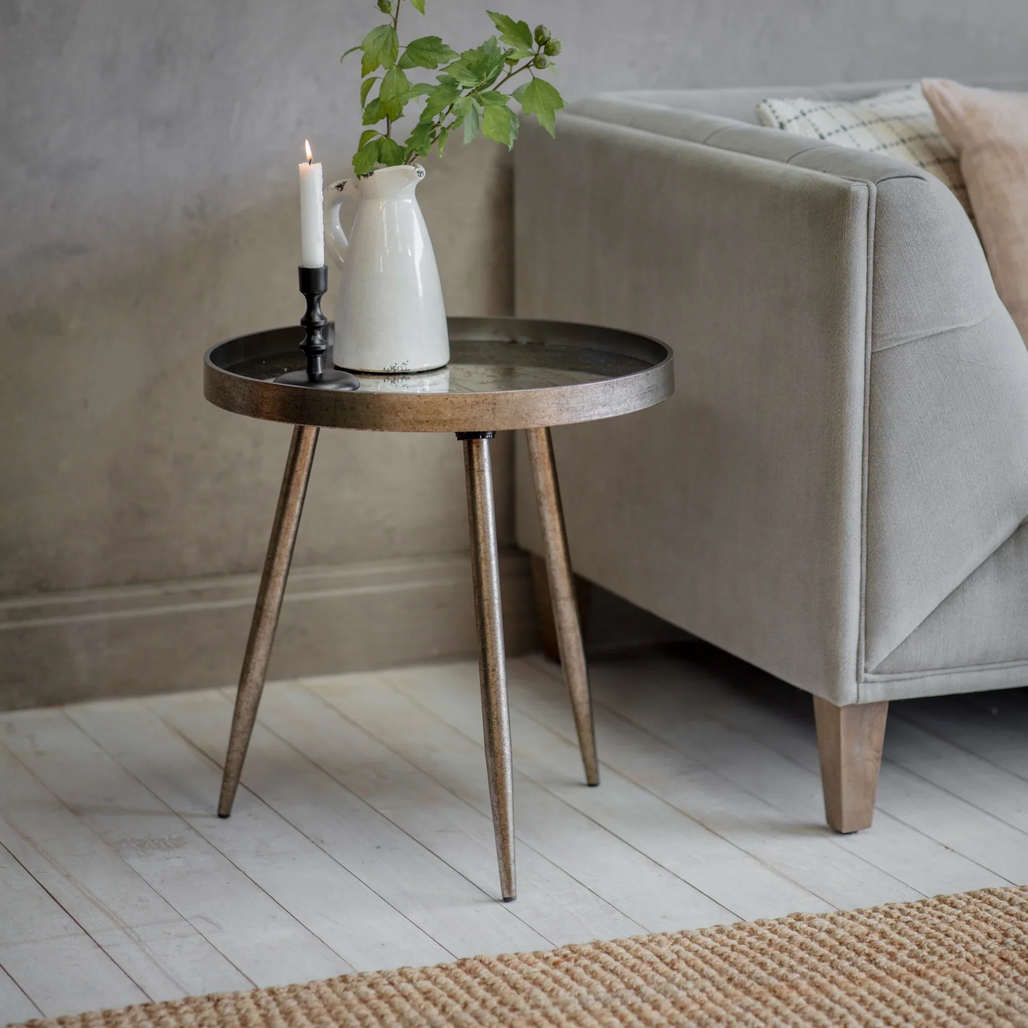 WALTHAM MIRRORED TOMATO TRAY TABLE