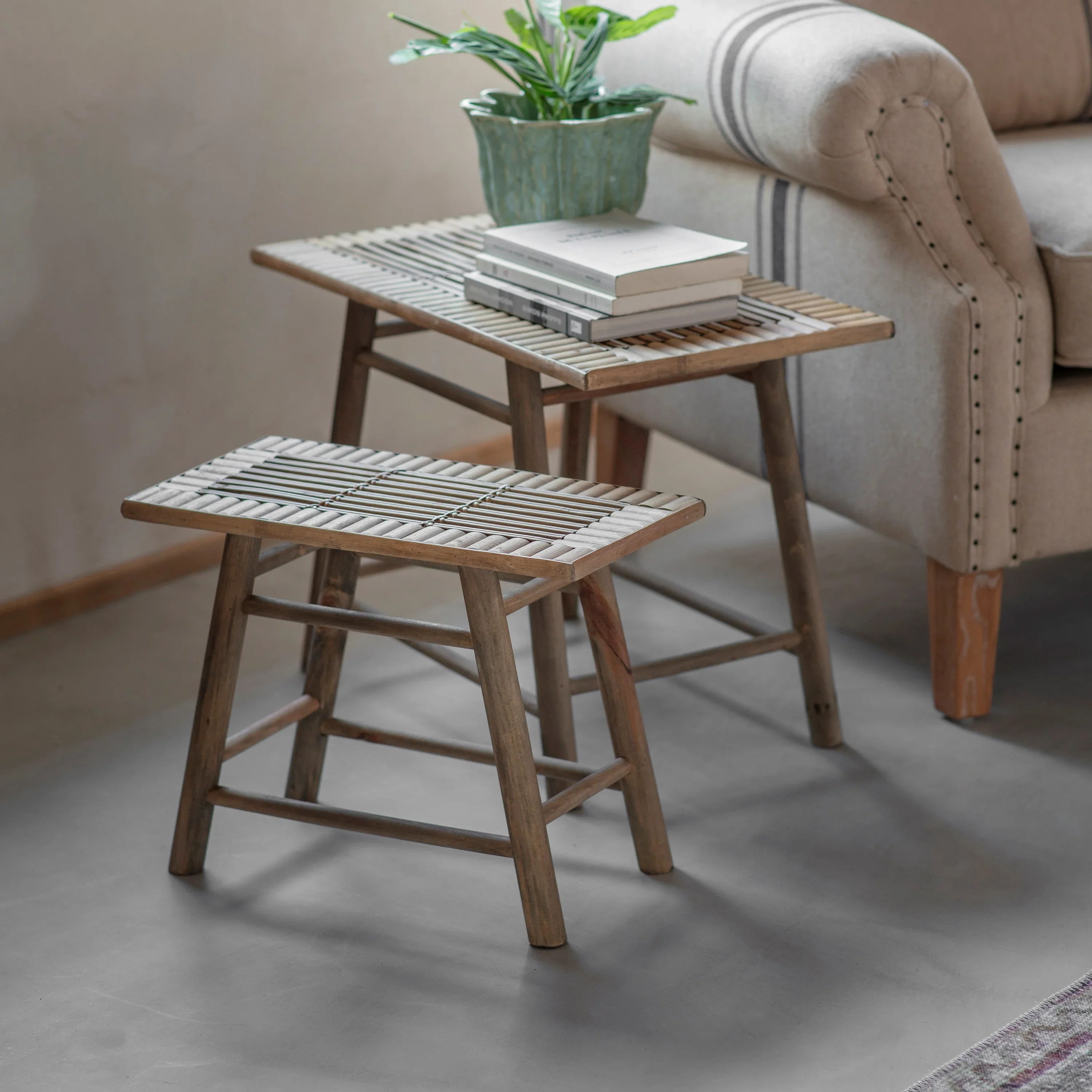 TISBURY SET OF 2 SIDE TABLES