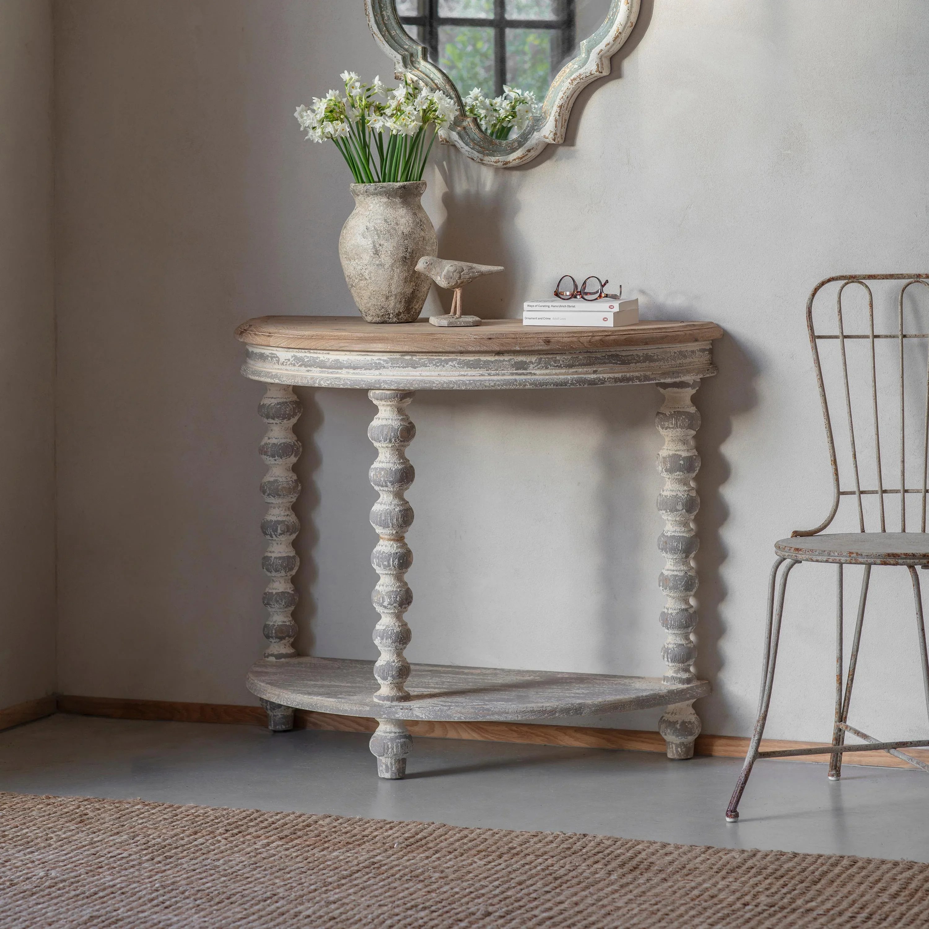 PORTREE TURNED-LEG CONSOLE TABLE