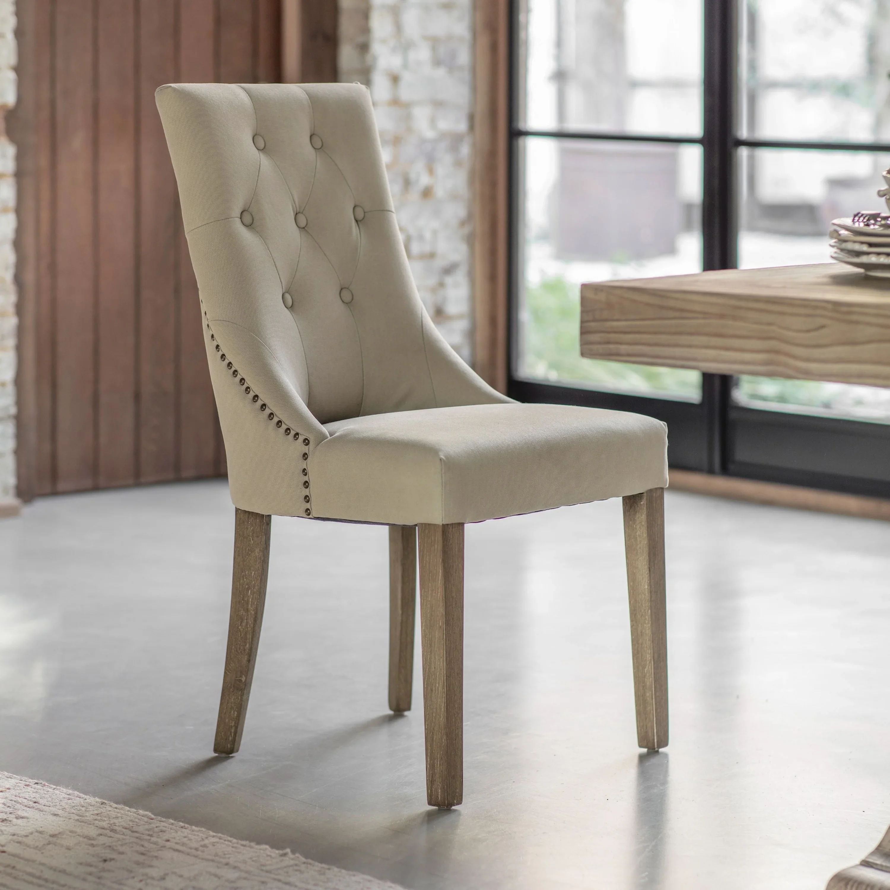 ST JAMES BUTTON BACK DINING CHAIR