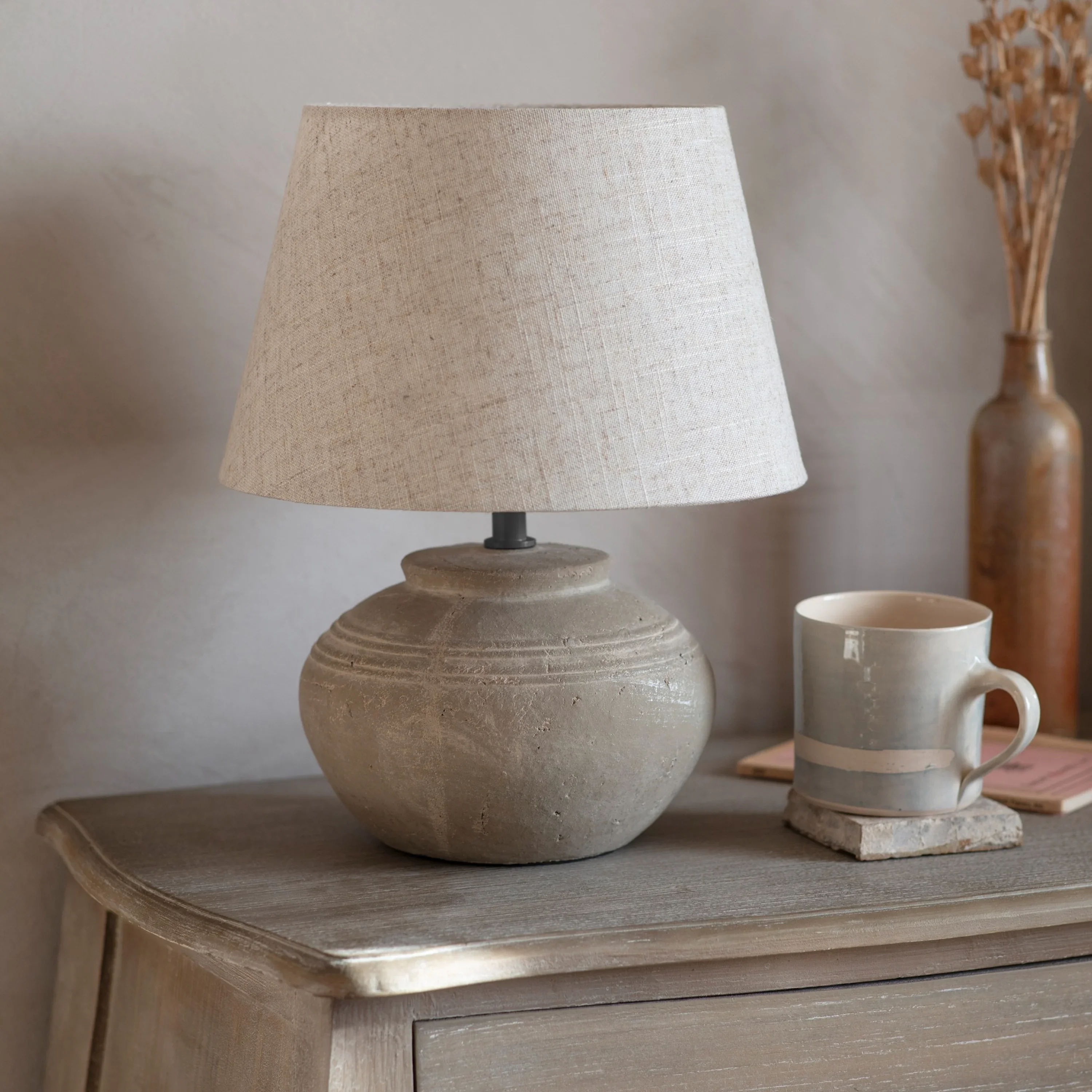 LANGTON SPHERICAL RIDGED TABLE LAMP